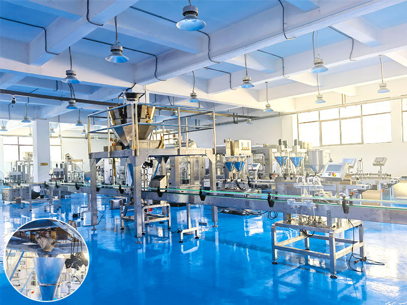 組合秤顆粒灌裝機加工流水線